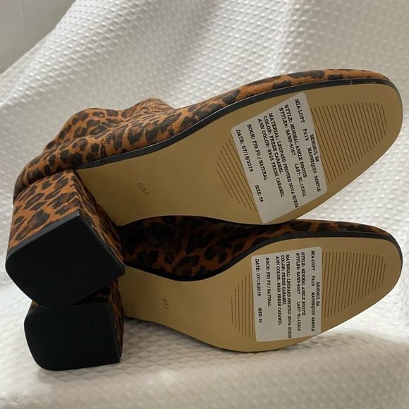 NEW W/O BOX LOFT Leopard Ankle Booties - Picture 6 of 6